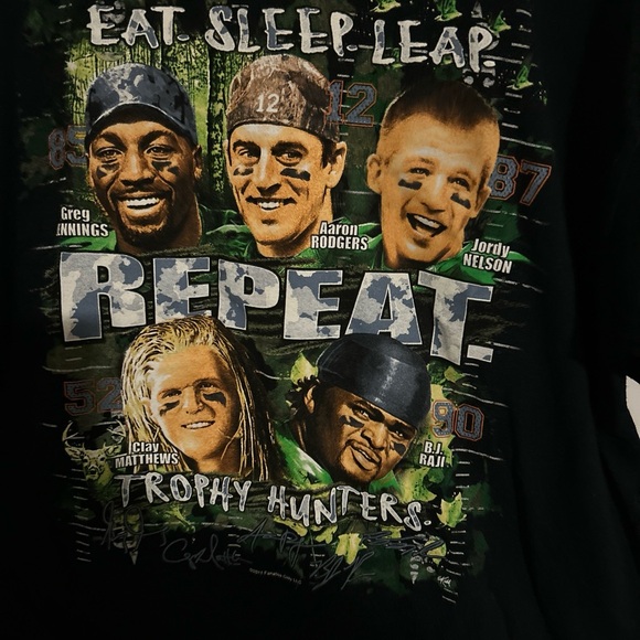 Green Bay Packers 2011 Fanatics Only Rodgers, Nelson, Raji, Matthew’s Large Tee - Picture 2 of 4